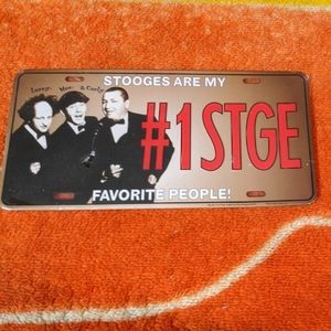 3 Stooges license plate (NWT)